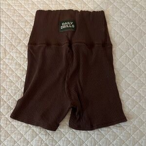 Daily Drills Chocolate Ribbed Kids Shorts